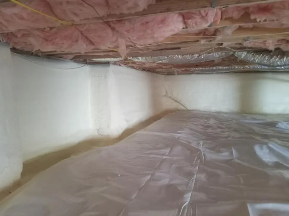 Crawl space encapsulation with closed-cell spray foam for Metal Roof Coating in Manchester